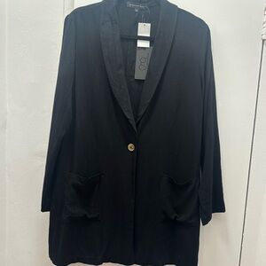 NWT black linen blazer
